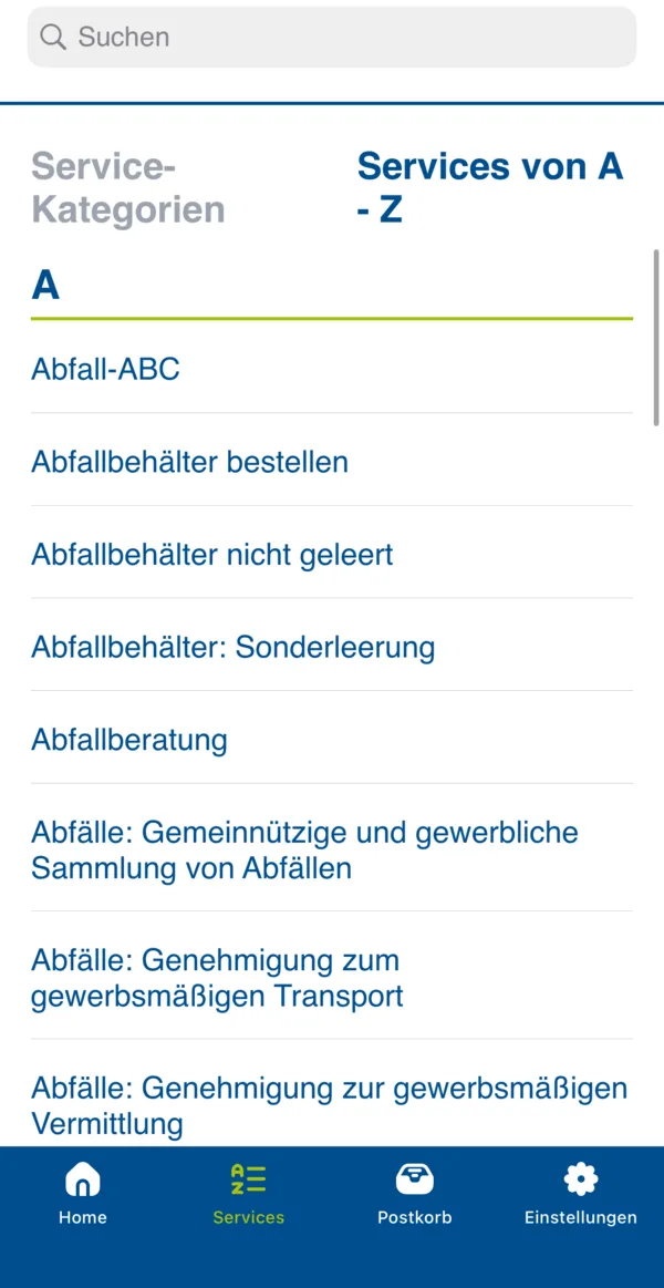Kommunalportal App – Ansicht 2