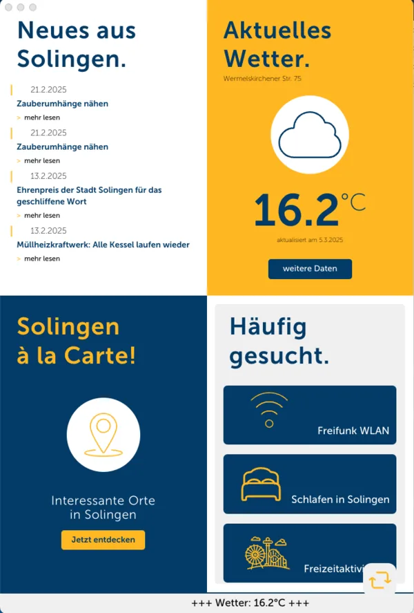 Informationen entdecken: Aktuelle Hinweise und Informationen auf einen Blick.